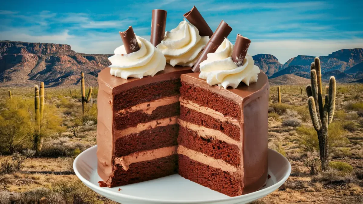 Triple Chocolate Cake with Ganache and Shavings