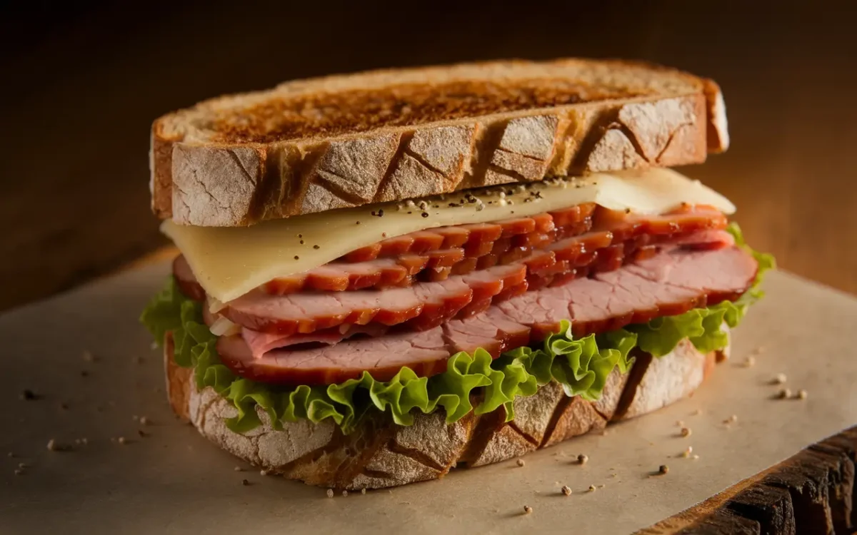 Ham Sandwich with Honey Glazed Ham Leftovers