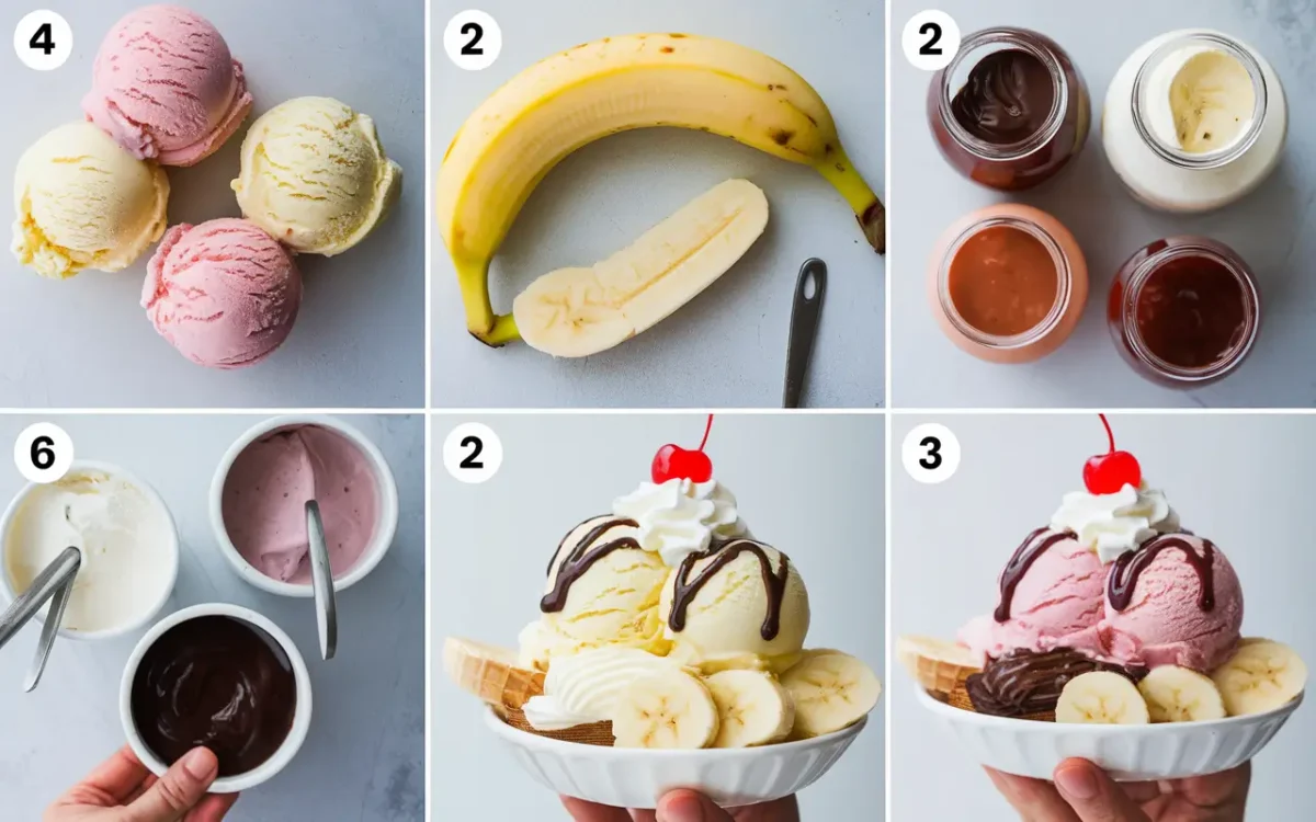 Making a Homemade Banana Split