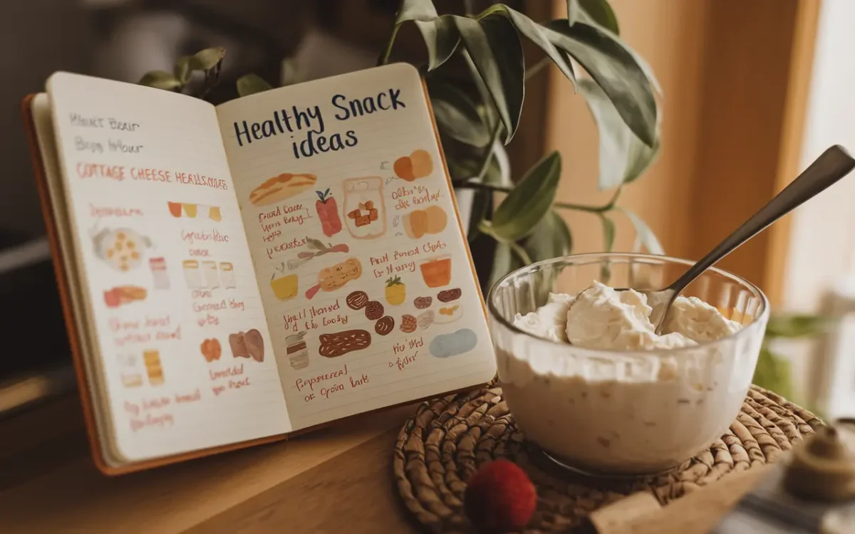 Healthy snack planning with cottage cheese bowl