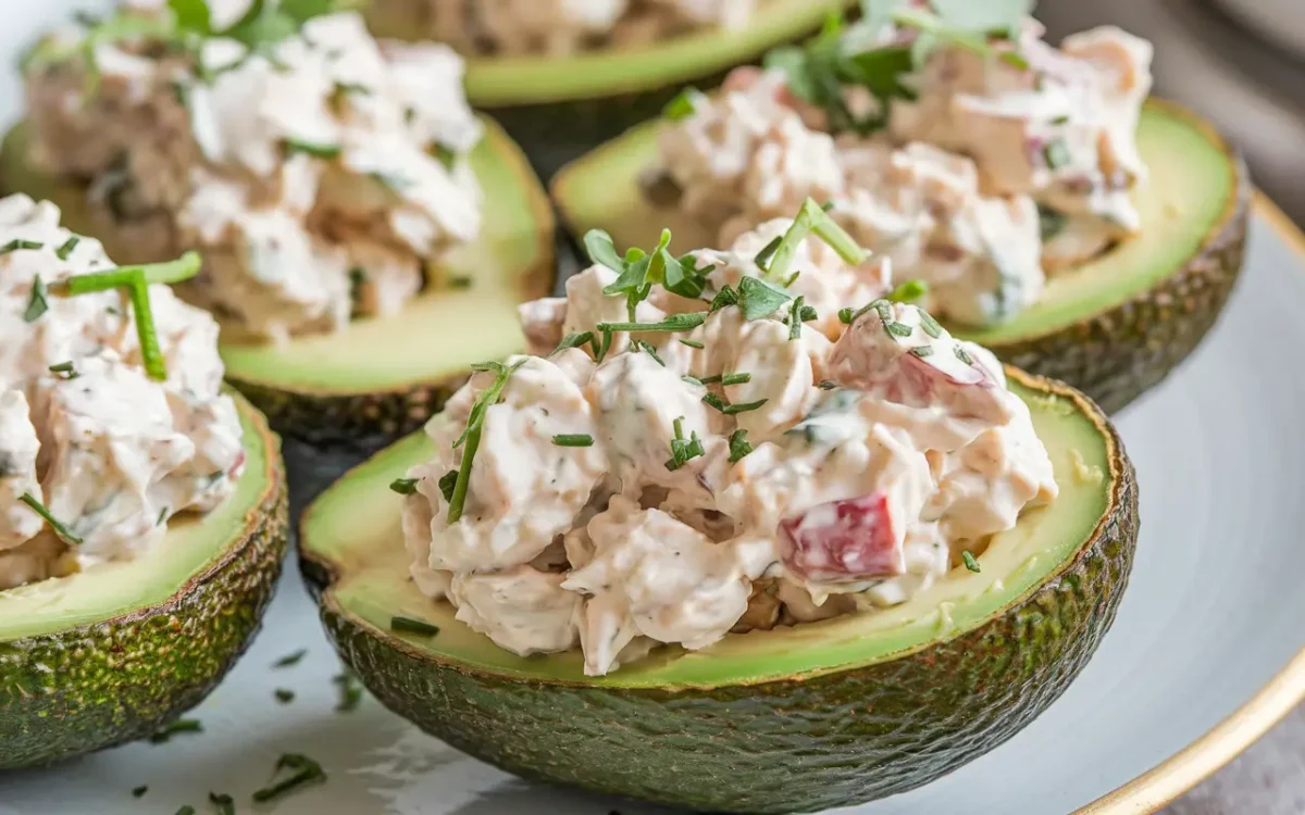 chicken salad stuffed avocados