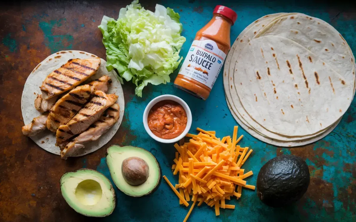 Buffalo chicken wrap ingredients