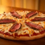 Viral Dominos pizza with cheese and steak