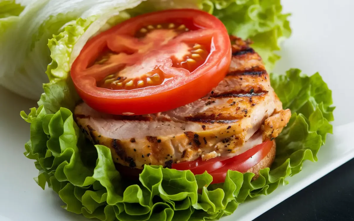 Healthy grilled chicken sandwich