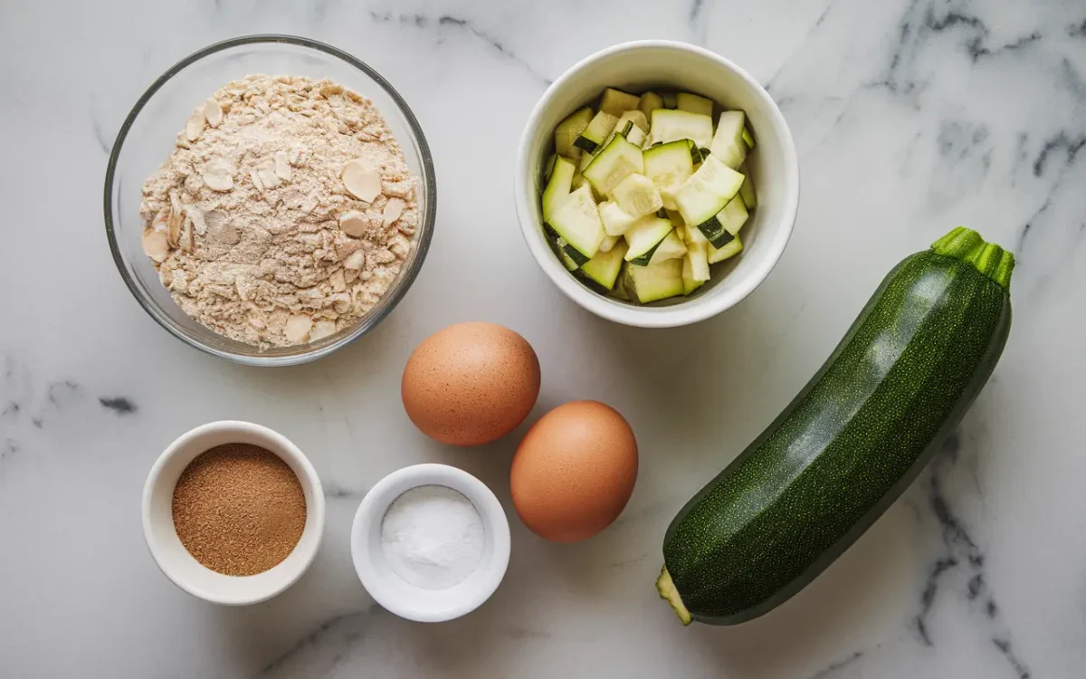 Ingredients for keto zucchini bread