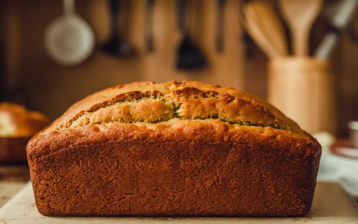 Freshly baked moist keto zucchini bread