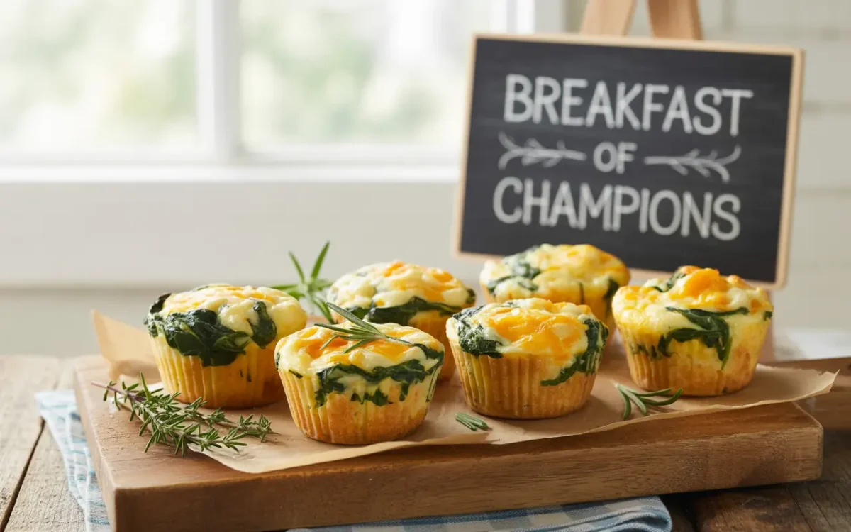 Protein-packed egg muffins with spinach