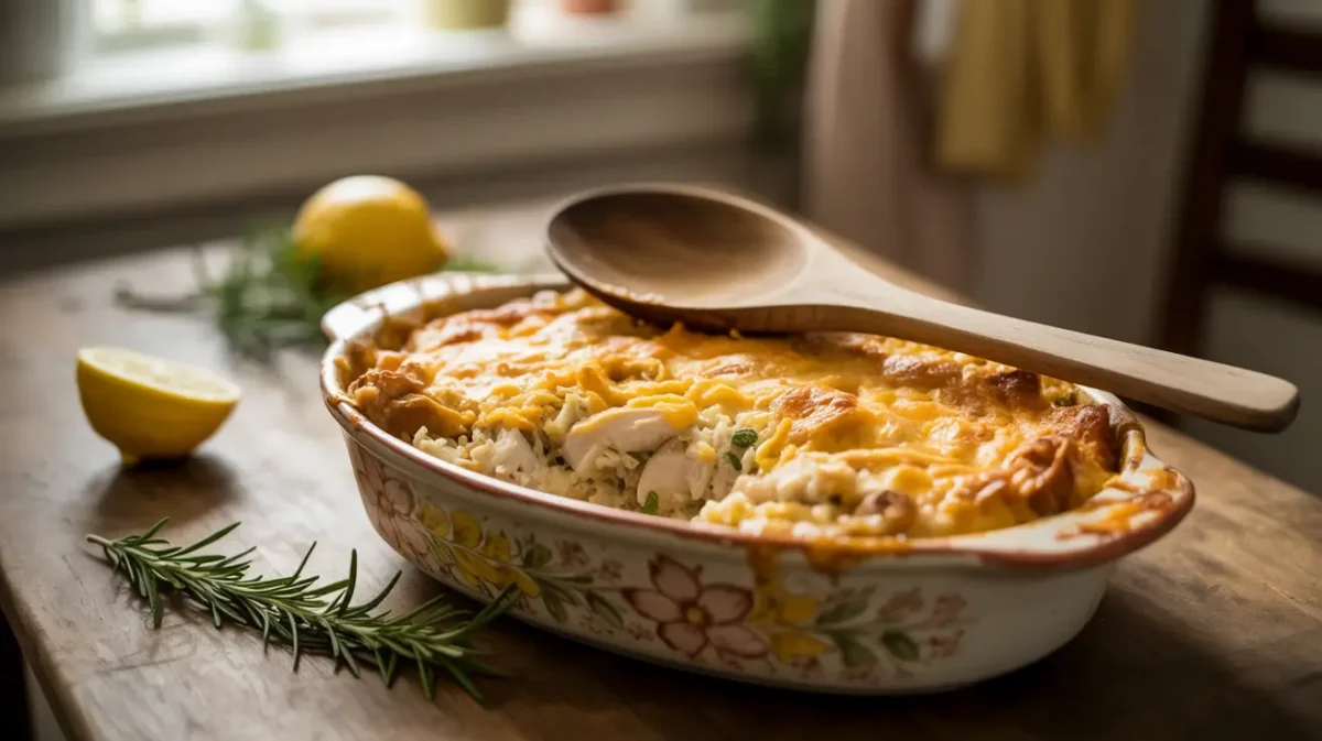 Bubbling chicken and rice casserole dish (Discover 5 irresistible (Comfort Food & Casseroles )