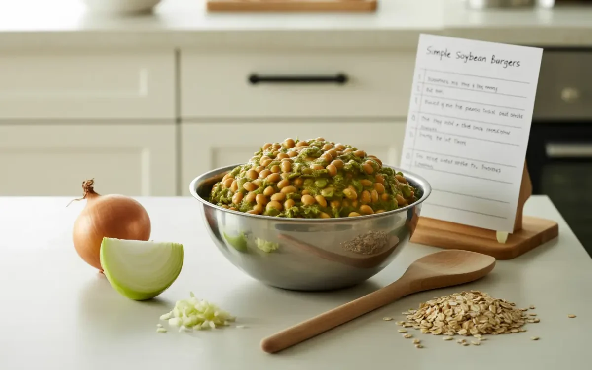 Ingredients for soybean burgers