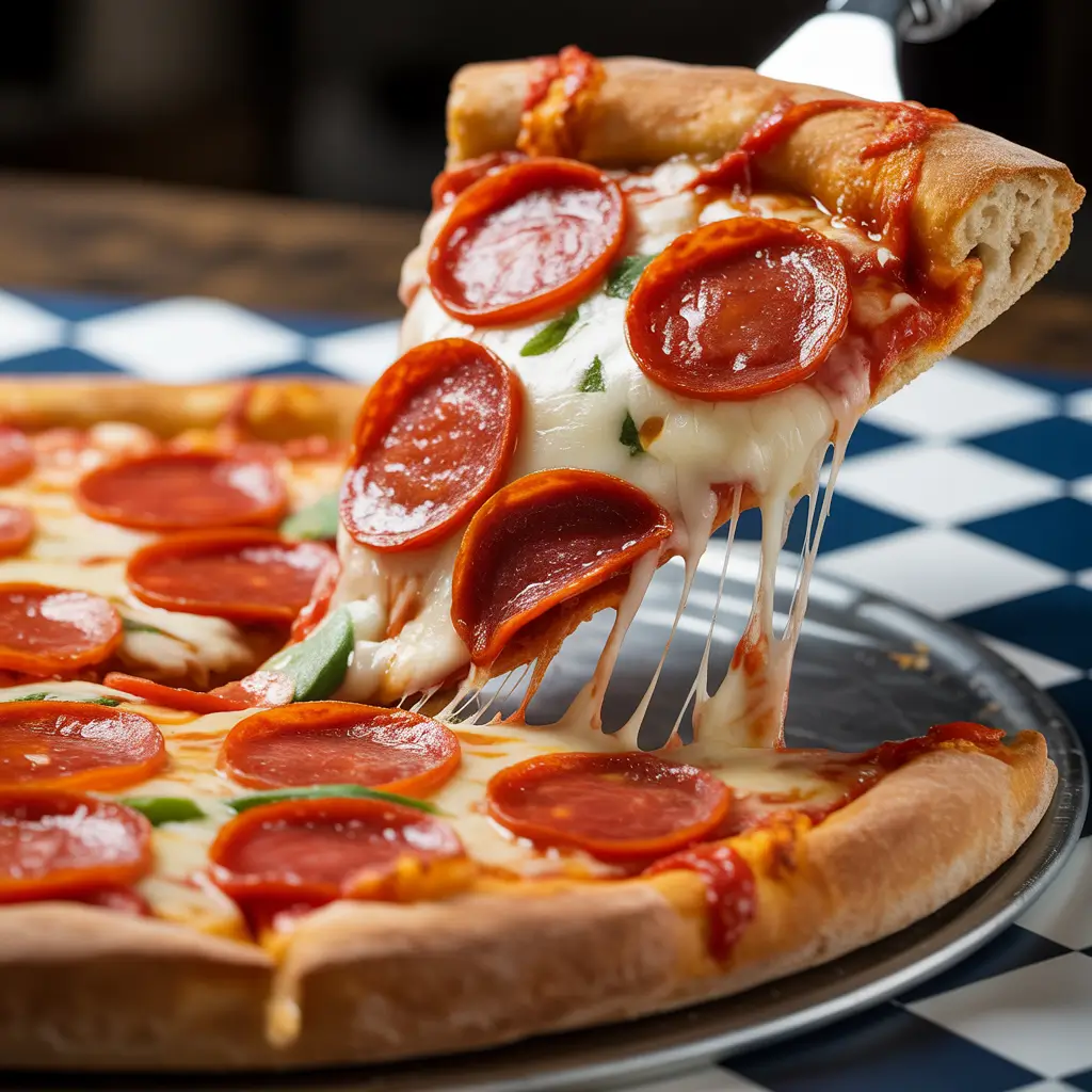 Domino's Pan Pizza with fresh toppings