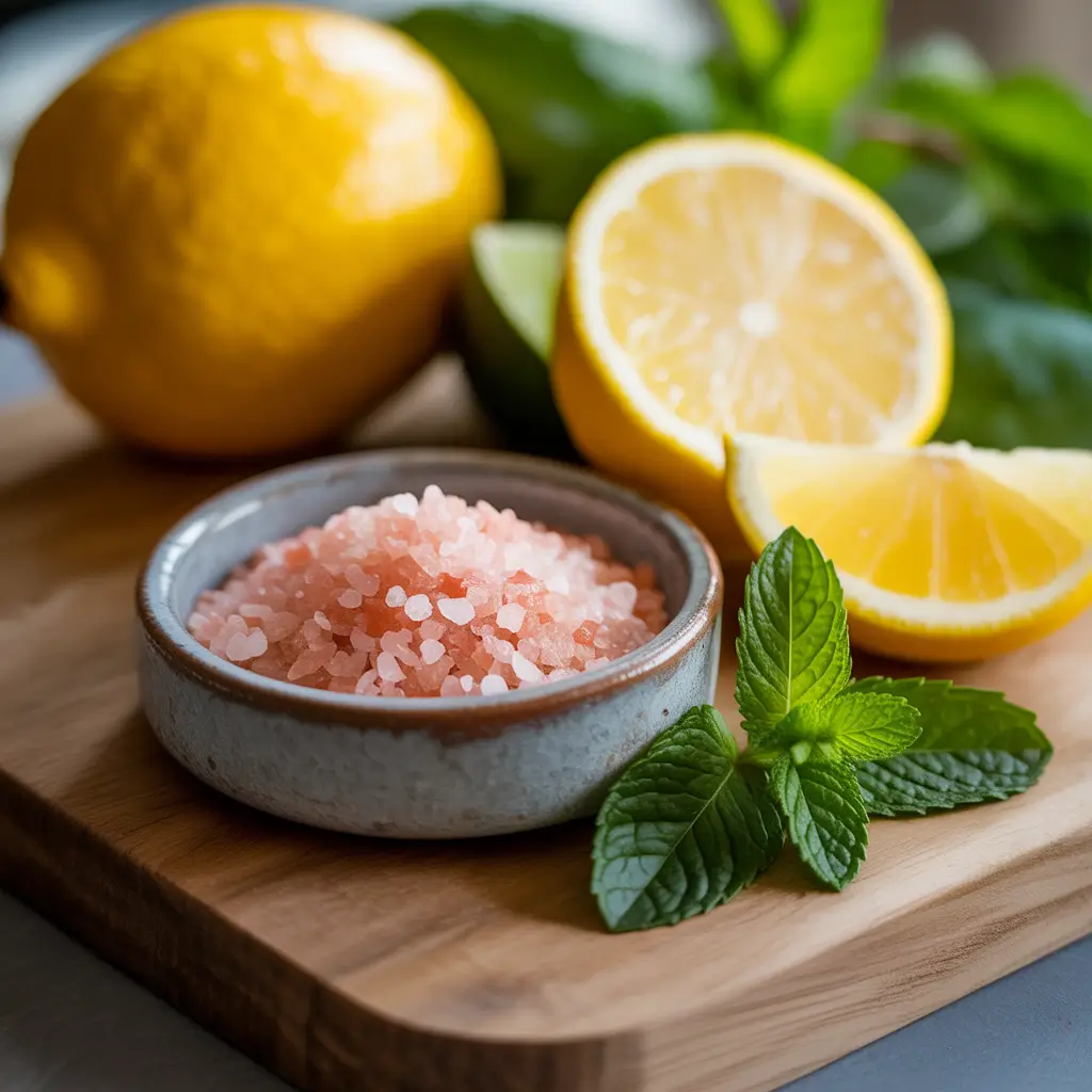 ingredients for Japanese pink salt recipe
