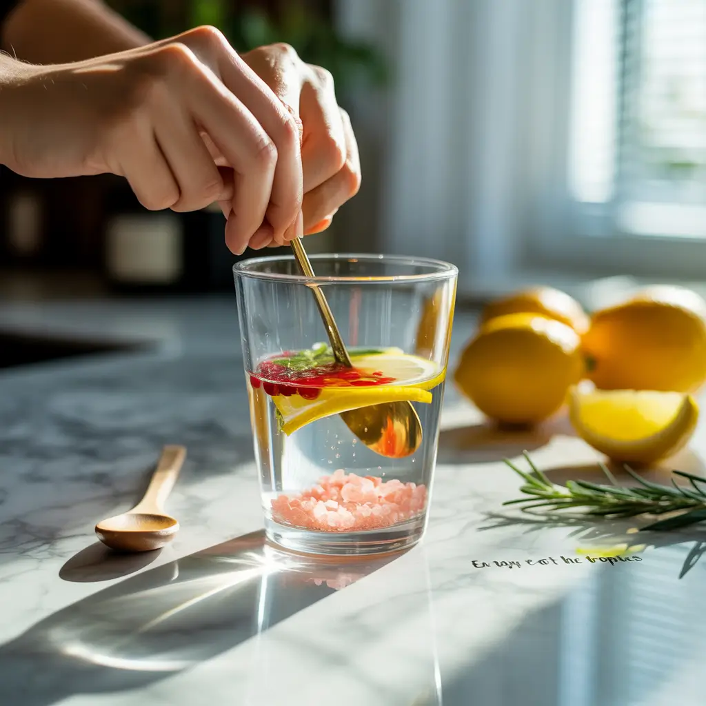 mixing detox water recipe for pink salt