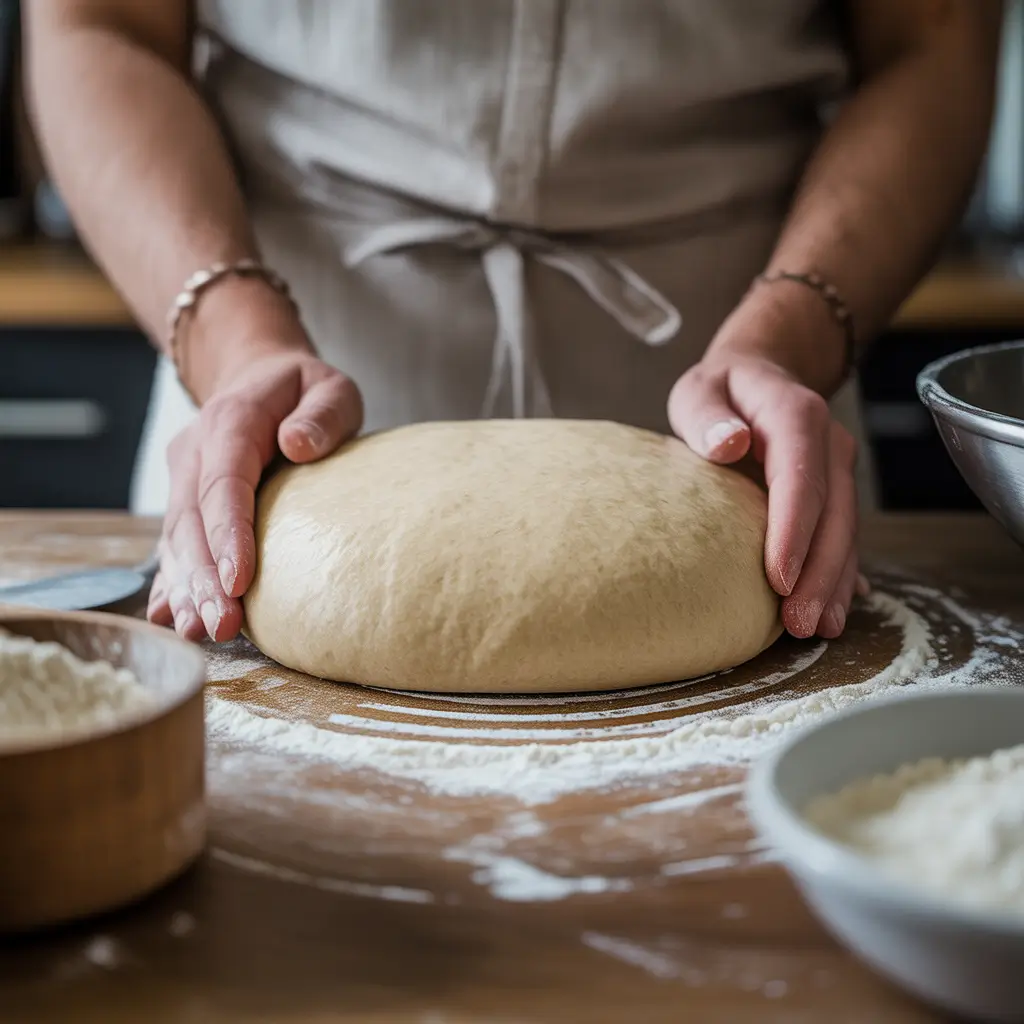 Homemade low FODMAP bread dough preparation