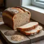 Sourdough spelt bread with chia and flaxseeds