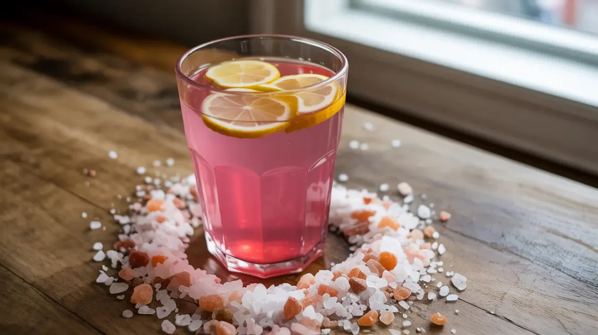 Pink salt trick recipe for weight loss with lemon and water