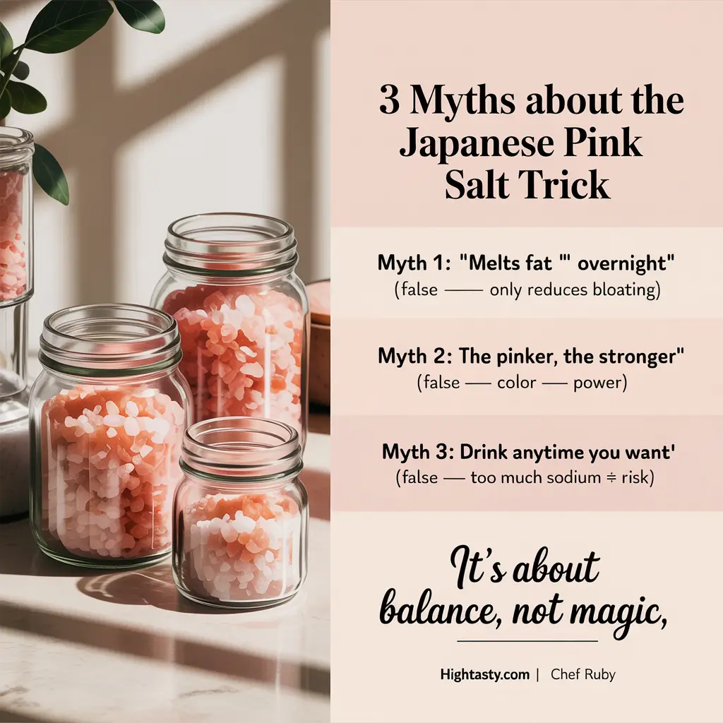 Common myths and facts about the Japanese pink salt trick for weight loss