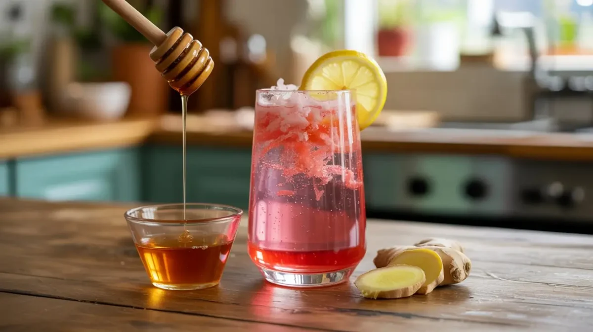 Recipe for Japanese pink salt trick with lemon, honey, and ginger