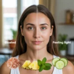 Pink salt detox effect before and after
