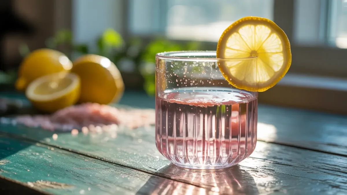 Japanese pink salt weight loss trick detox drink with lemon