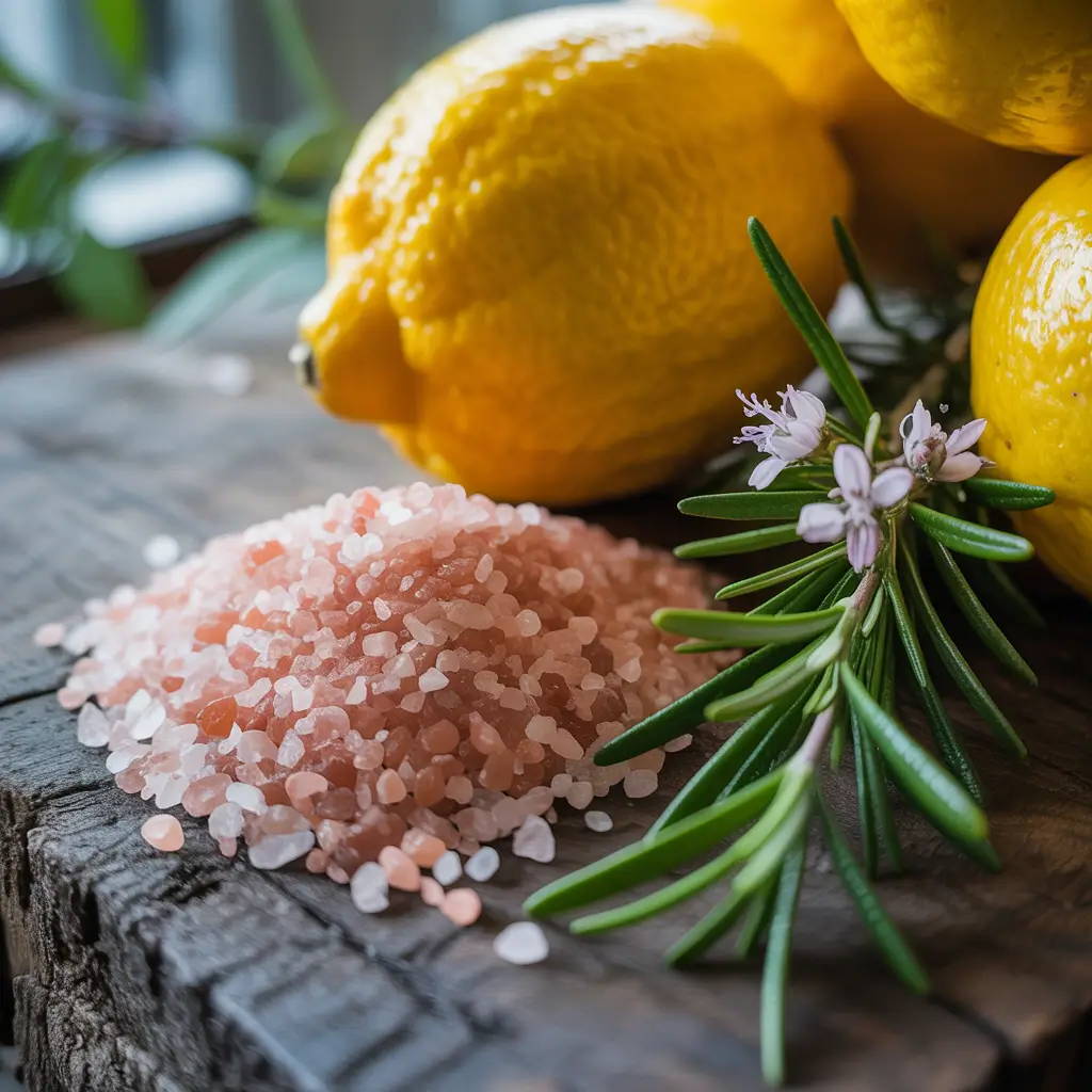 Ingredients for the three ingredient pink salt trick