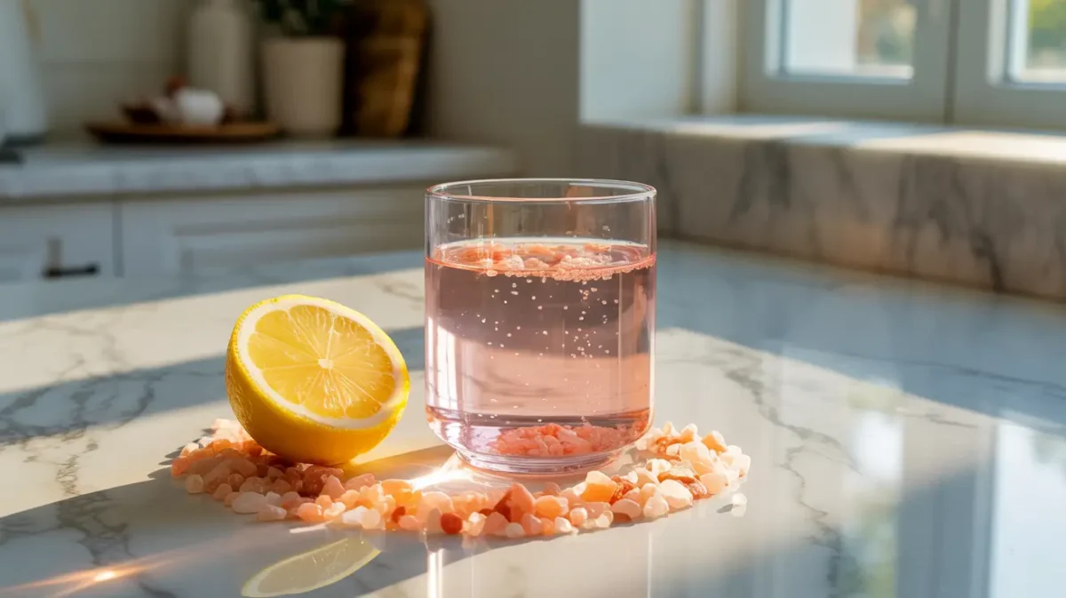Japanese Pink Salt Trick for Weight Loss morning drink