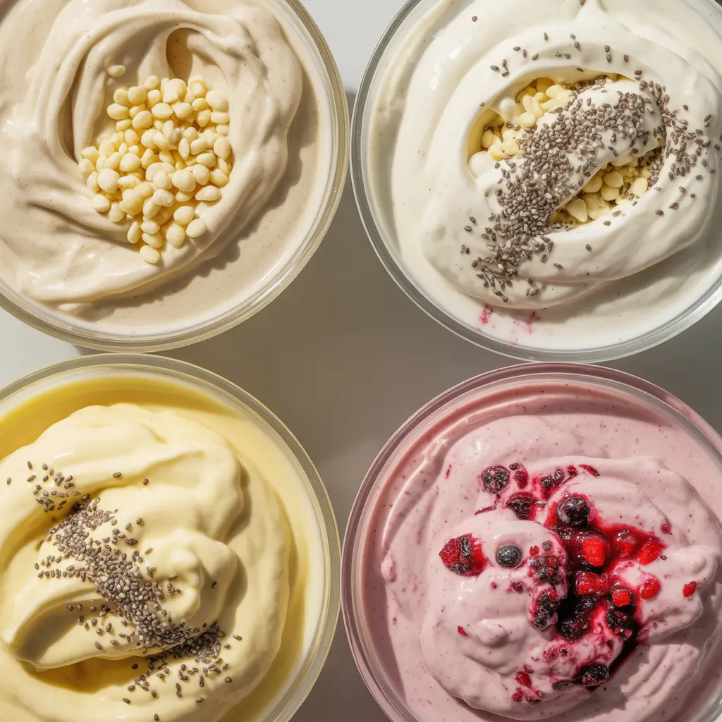 Bases for banana-free protein ice cream recipe on HighTasty.com