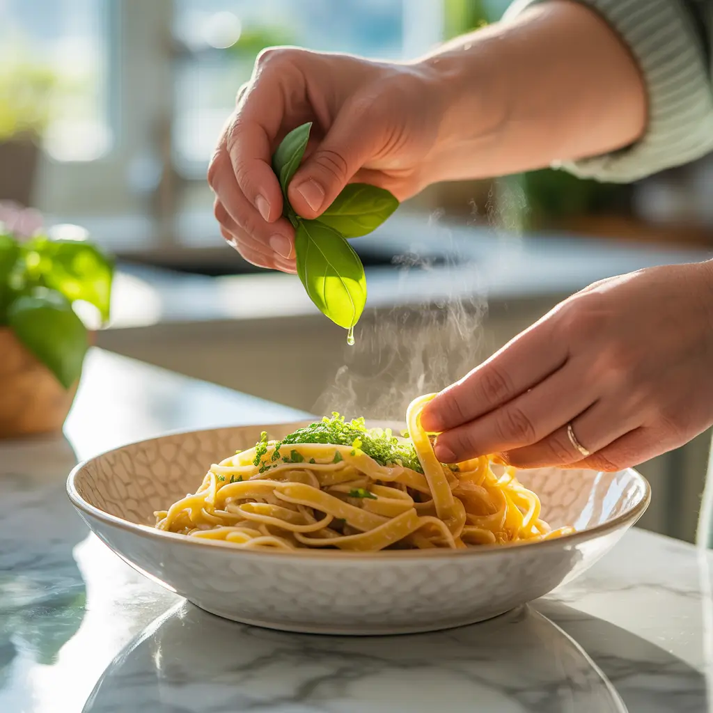Chef Ruby preparing low FODMAP meal step-by-step