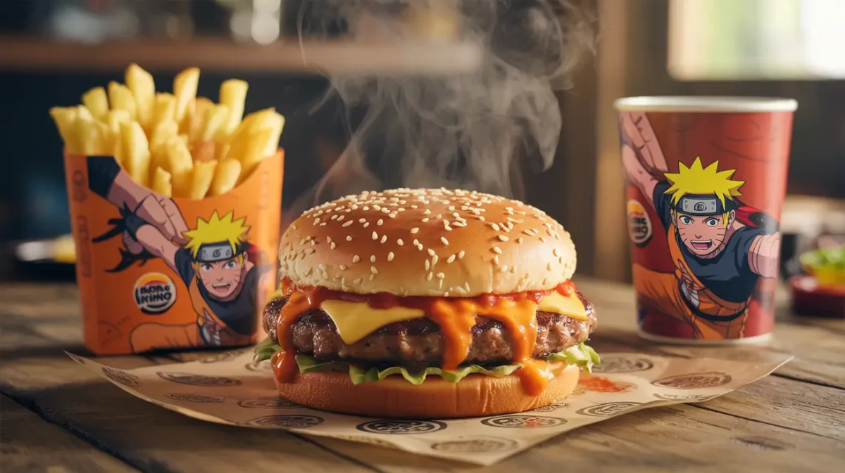 Burger King Naruto Meal USA with collectible toy and Hidden Leaf packaging