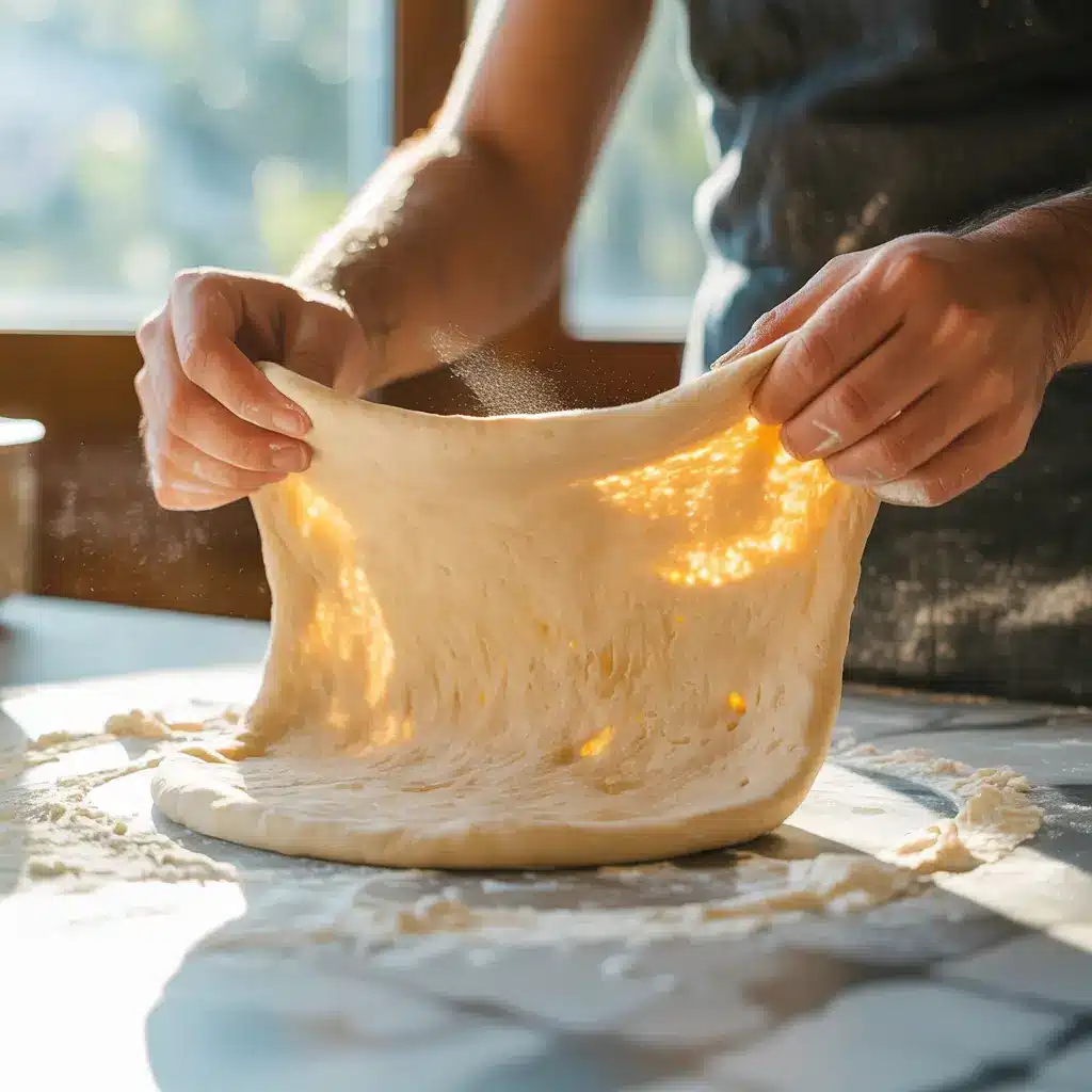 Preparing dough for Marco’s Hot Honey Pizza at home