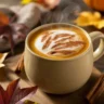 Pumpkin Spice Latte 2025 hot version with cinnamon foam swirl