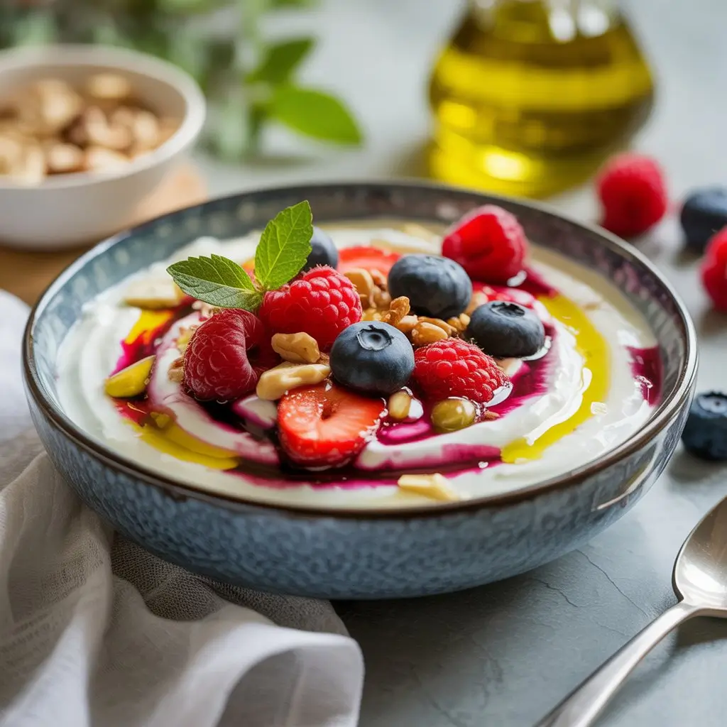 Mediterranean anti-inflammatory Greek yogurt bowl