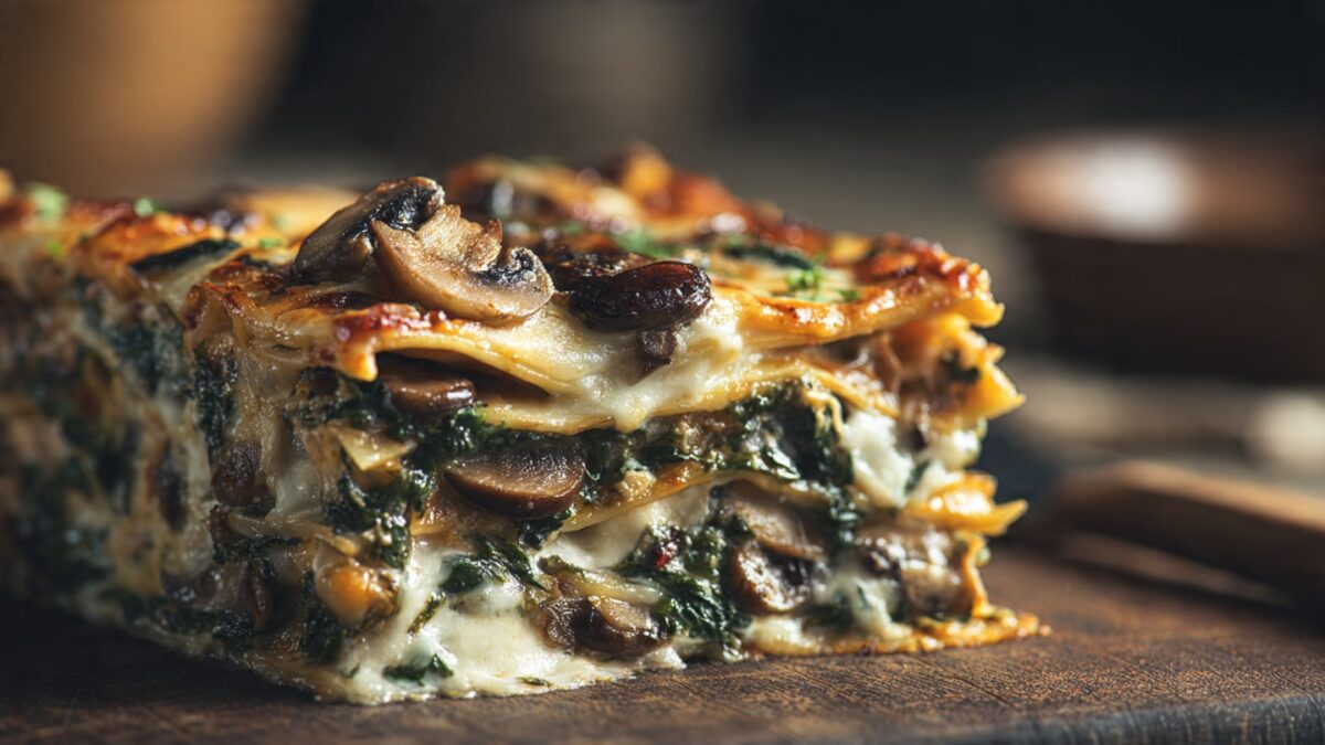 Mushroom And Spinach Lasagna