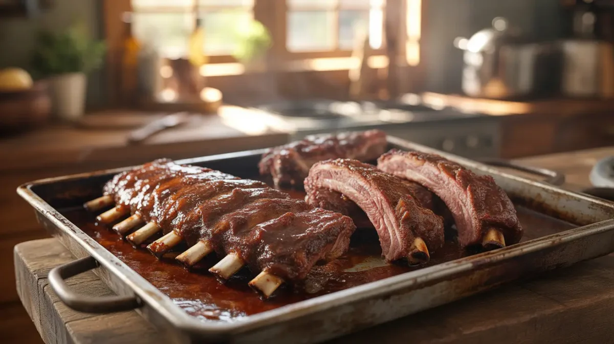 oven-baked beef spare ribs tender and caramelized