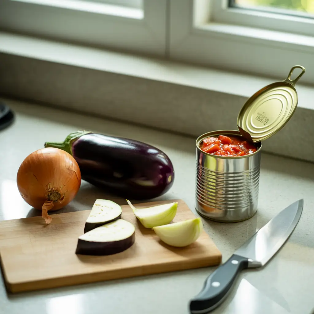 simple ingredients for a weeknight eggplant dinner
