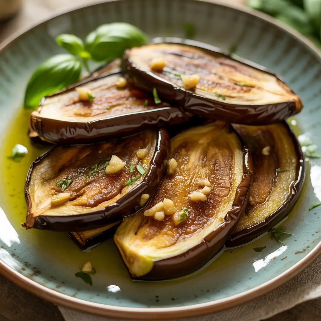 Eggplant with Garlic and Olive Oil