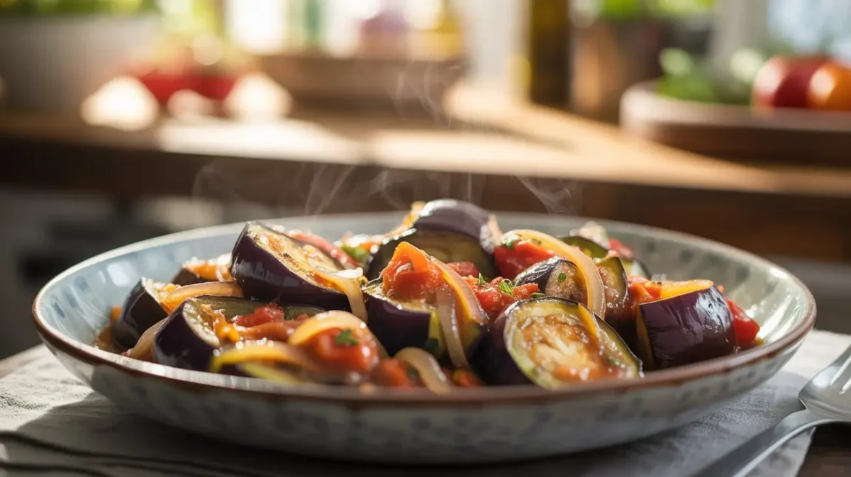 quick vegetarian eggplant dinner