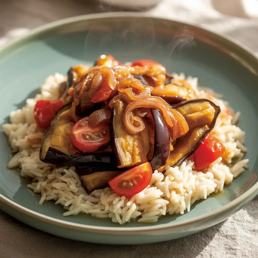 quick vegetarian eggplant dinner