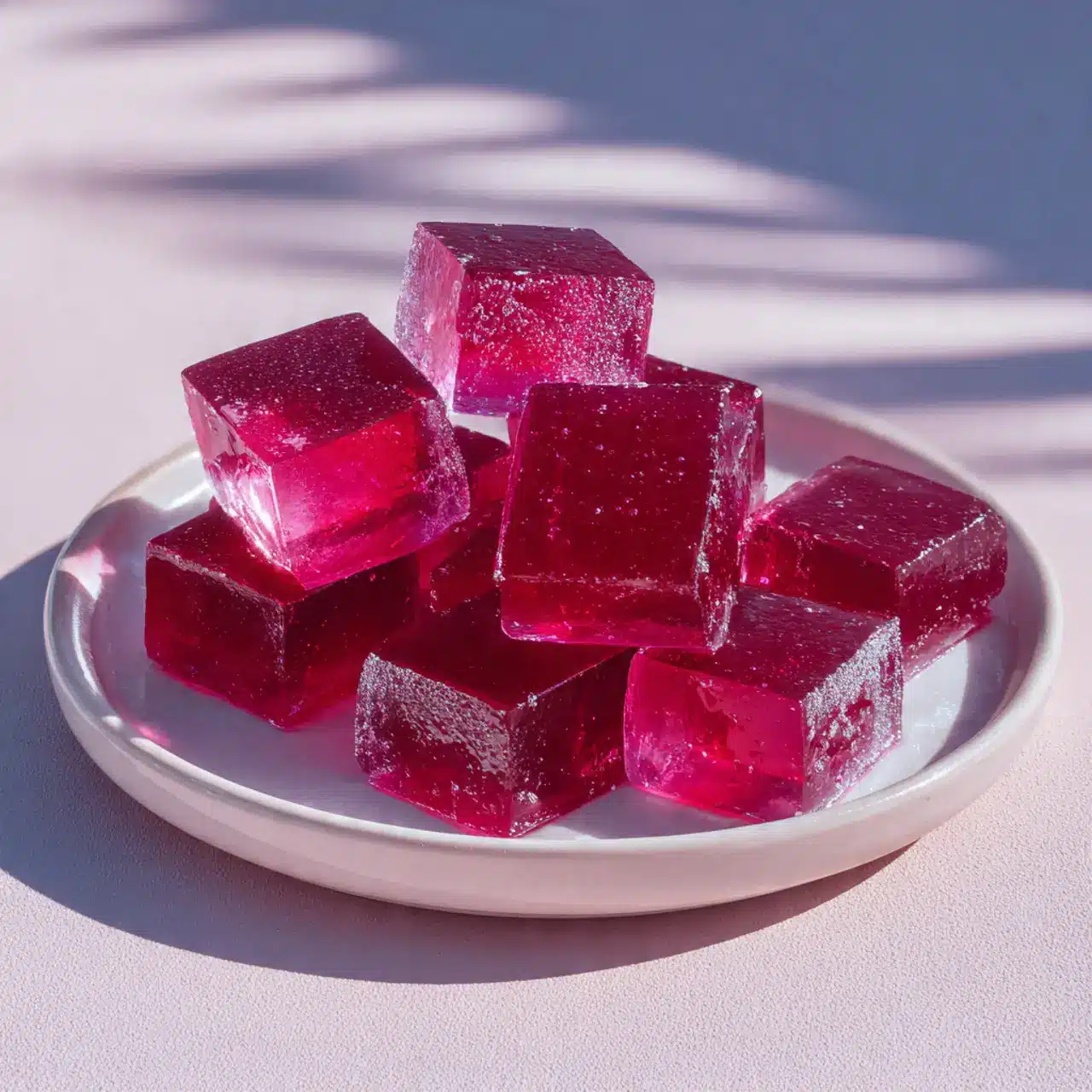 pink gelatin trick recipe cubes