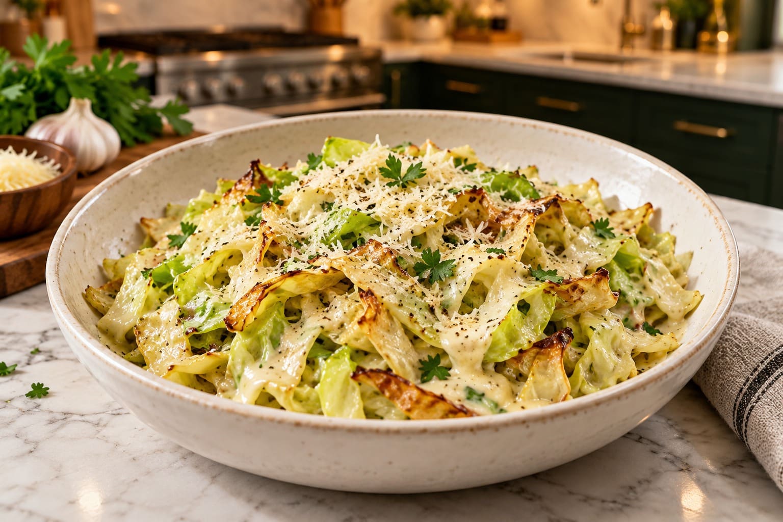 cabbage alfredo