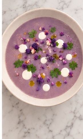 purple cauliflower soup