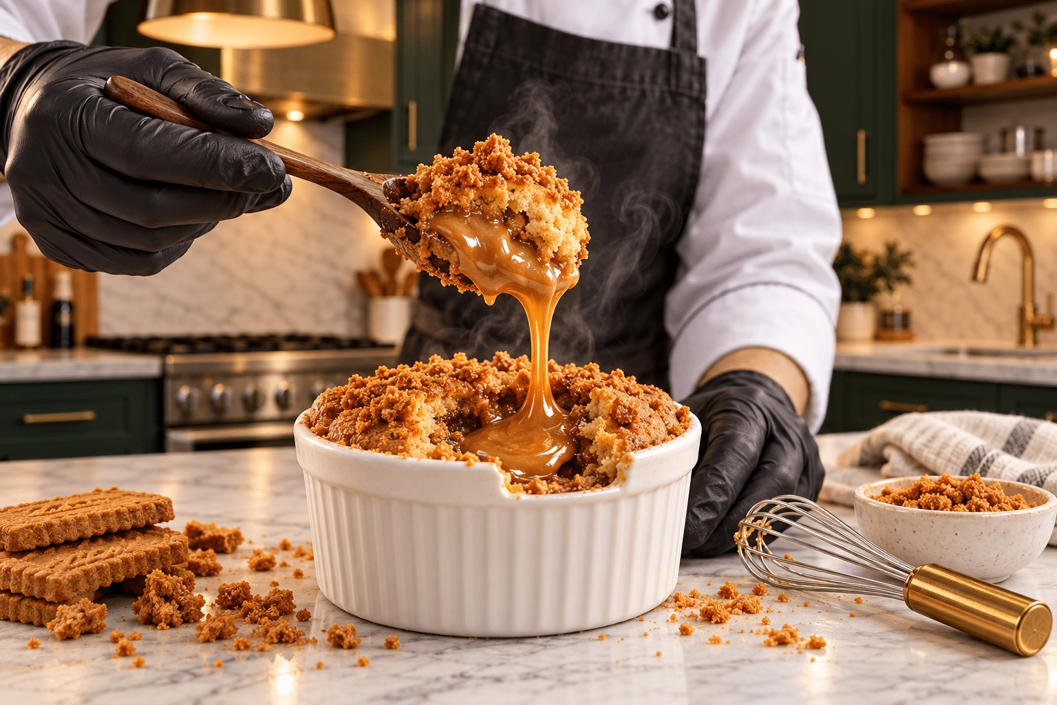 4-ingredient biscoff lava mug cake