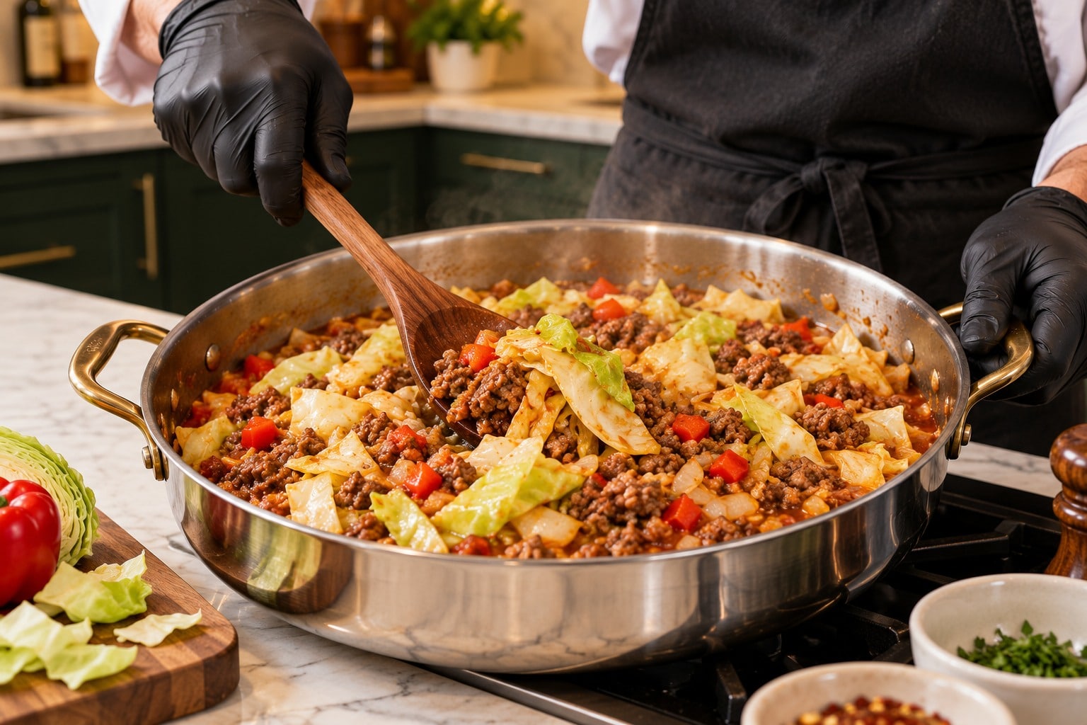 Cooking dirty cabbage