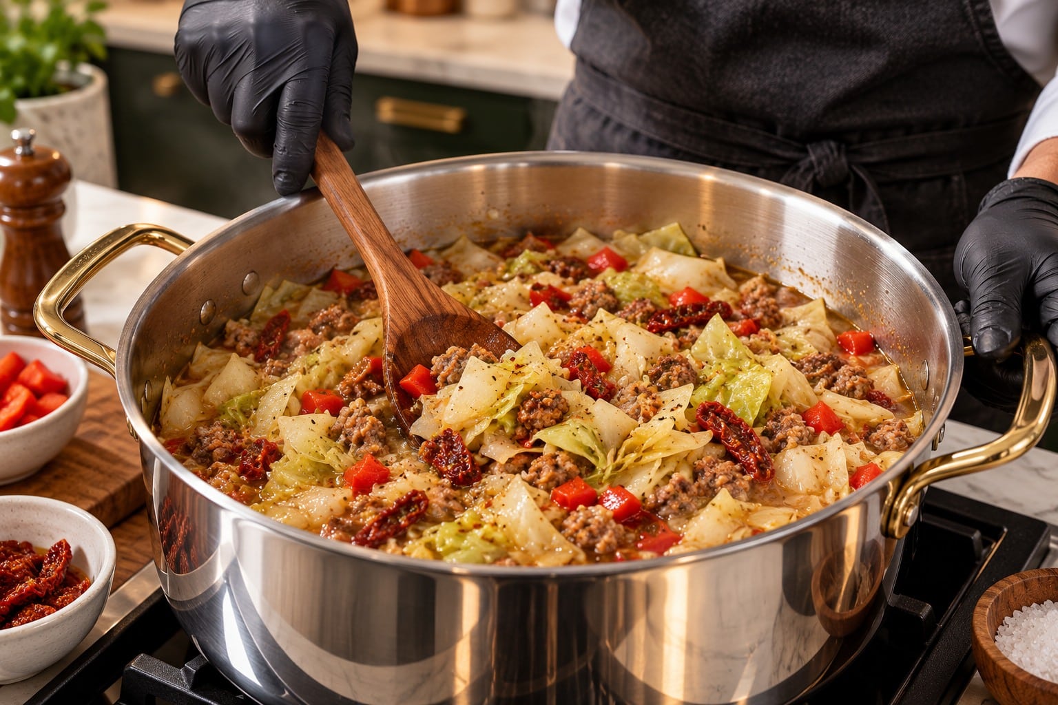 Cooking marry me cabbage soup