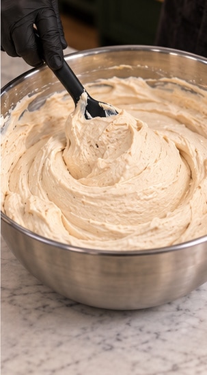 no bake Biscoff cheesecake fluffy filling folded without baking