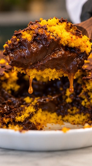brazilian carrot cake orange crumb and chocolate filling reveal